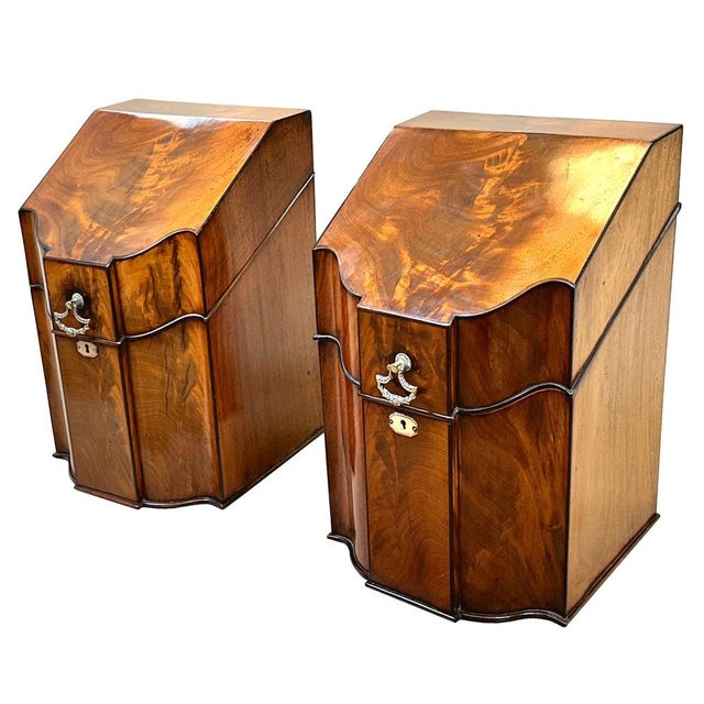 Georgian Mahogany Knife Boxes, 1770, Set of 2 For Sale - Image 4 of 9