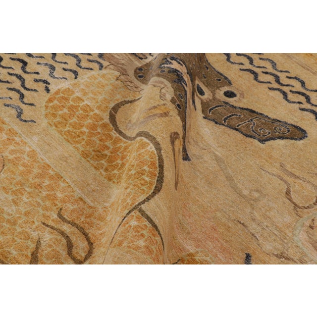 Contemporary Chinese Dragon Pictorial Wool & Natural Silk Rug by Rug & Kilim For Sale - Image 9 of 11