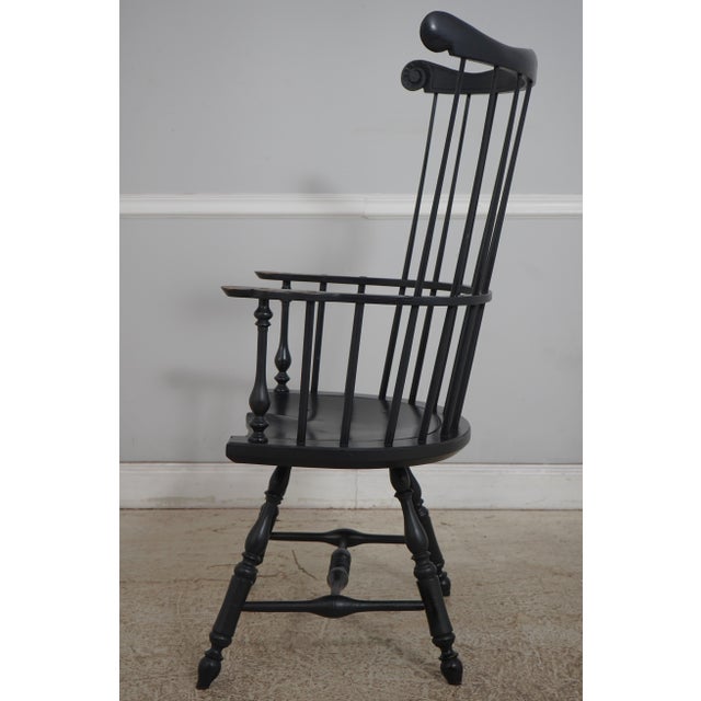 Traditional Lawrence Crouse Bench Made Windsor Armchair For Sale - Image 3 of 18