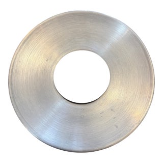 Russel Wright Spun Aluminum + Maple Wood Cheese Tray Circa 1939 for Raymor For Sale