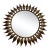 Spanish Gilt Metal Round Sunburst Mirror For Sale