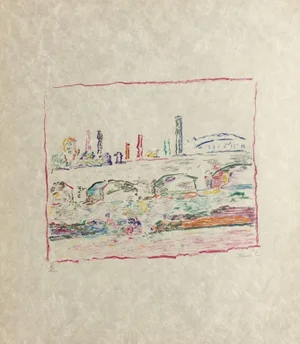 1970s "Paris" Lithograph by Marko Celebonovic