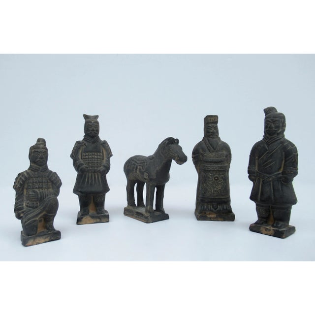 C.1970's; Vintage terra-cotta clay Chinese Warriors of Emperor Shi from the Qing Dynasty period, are these recreated one's...