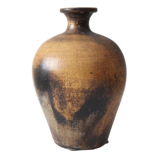 Vintage Mid-Century Abstract Pottery Vase For Sale