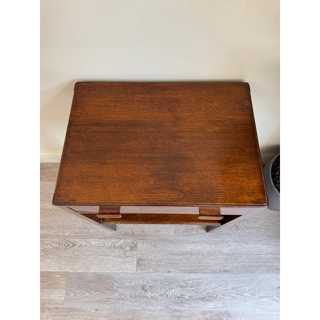 Small Oak Side or Hallway Table, 1950s For Sale - Image 10 of 15