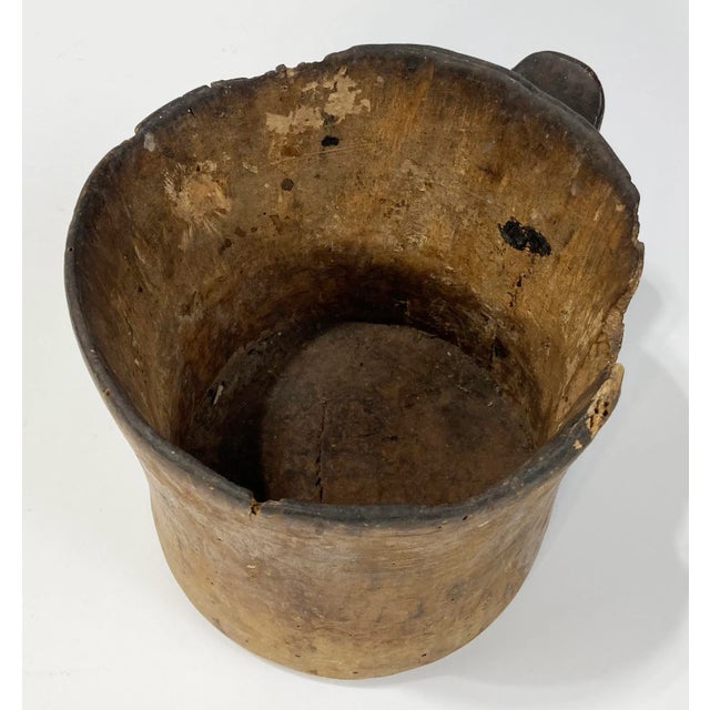 Antique Primitive Hand-Carved Wood Vessel For Sale - Image 12 of 13