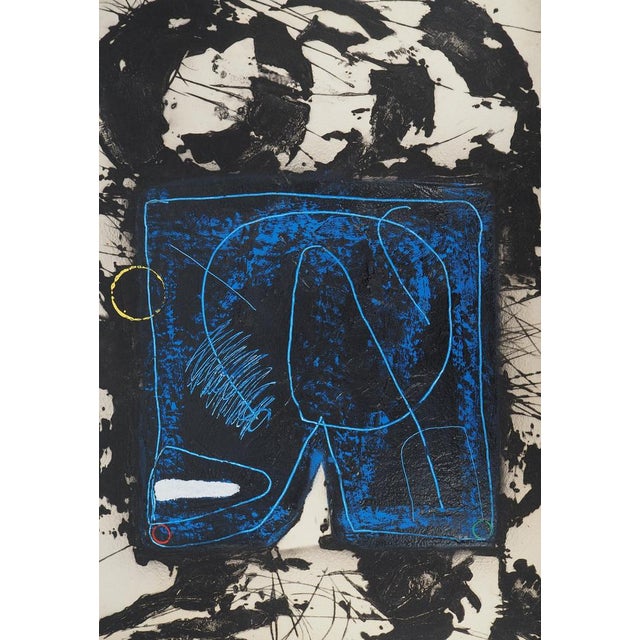 LIONEL (Lionel PERROTTE, known as) (1949-2020) Composition in Blue Original color carborundum engraving Signed in pencil...