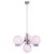 Art Deco Chandelier in Chrome-Plated Steel and Opal Glass, Czech, 1920s For Sale - Image 14 of 14