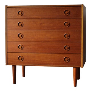 Vintage Danish Chest of Drawers in Teak, 1960s For Sale