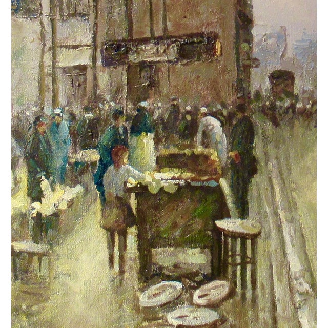 Johnny Gaston Market In Paris In 1900 C.1990 Painting For Sale - Image 4 of 7