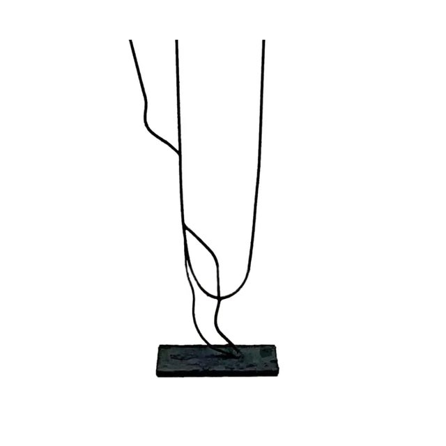 Vintage Postmodern Minimalist Iron Figural Sculpture For Sale - Image 10 of 12