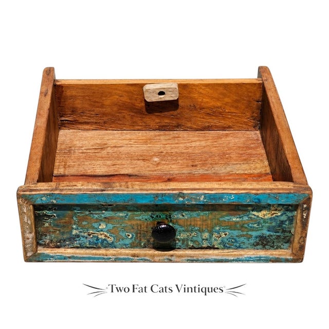 Rustic Reclaimed Wood Tv Stand & Media Console | Coastal Farmhouse Credenza For Sale - Image 9 of 12
