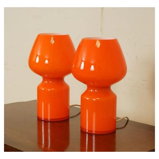 Venini Vintage Table Lamps in the style of Massimo Vignelli, 1950s, Set of 2 For Sale - Image 4 of 9