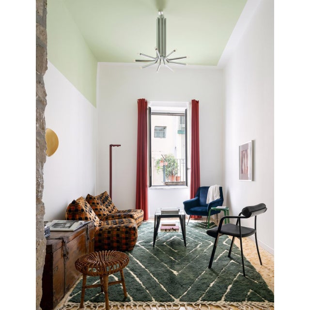 Green Moroccan Rug - 9.8 X 6.7 Ft For Sale - Image 4 of 6