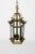 Mid-Century Italian Pagoda-Esque Bronze & Beveled Glass Lantern For Sale - Image 9 of 12