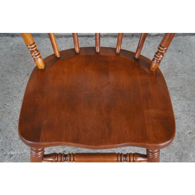 1960s Vintage Tell City Hard Rock Maple Colonial Style Windsor Back