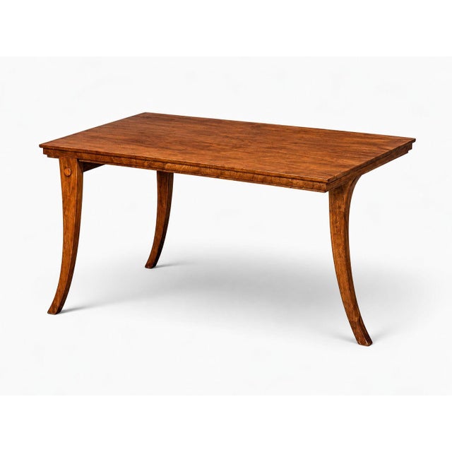 Mid-Century Modern t.h. Robsjohn-Gibbings, Rare Trapeza End Table, Walnut, Greece, 1960s For Sale - Image 3 of 12