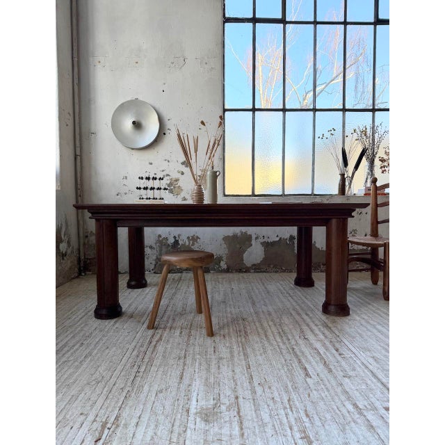 Oak Dining Table by Charles Dudouyt, 1940s For Sale - Image 17 of 18