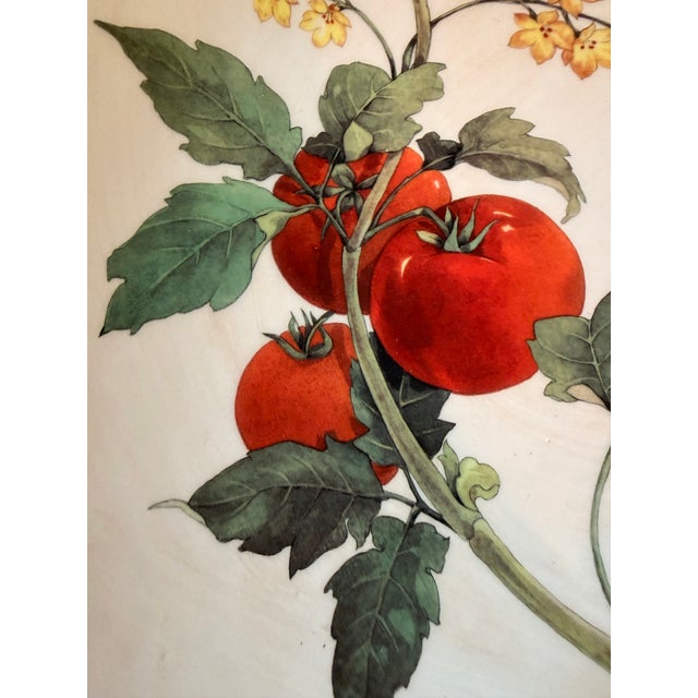 Late 20th Century Large Italian Hand-Painted Ceramic Tomato Bowl by Netas, 14.25” Diameter For Sale - Image 4 of 7
