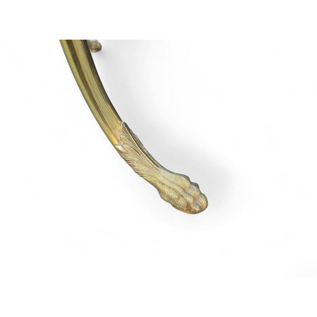 Mid-Century Modern Italian Marble Inlay Coffee Table with Gilt Bronze Base, 1950s For Sale - Image 3 of 14