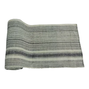 Vintage Blue Stripes Woven Asian Textile