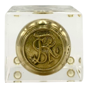 Vintage St. Regis Hotel Nyc Brass Door Knob in Lucite Plexi