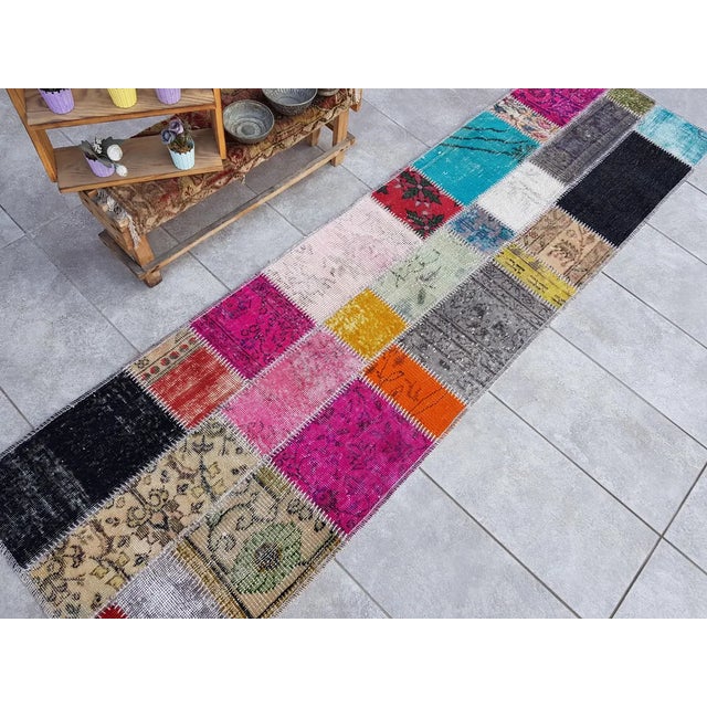 Vintage Anatolian Oushak Runner Rug For Sale - Image 6 of 10