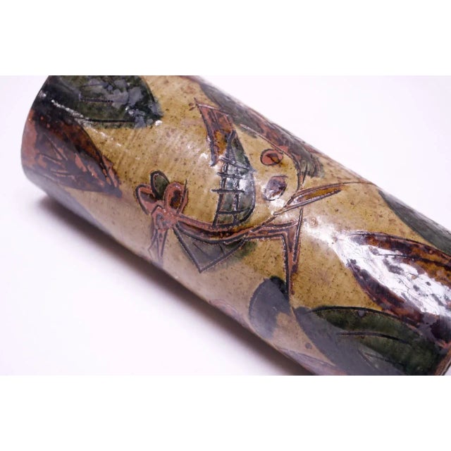 1950s Vintage Japanese Otagiri Incised Vase by Omc For Sale - Image 5 of 13