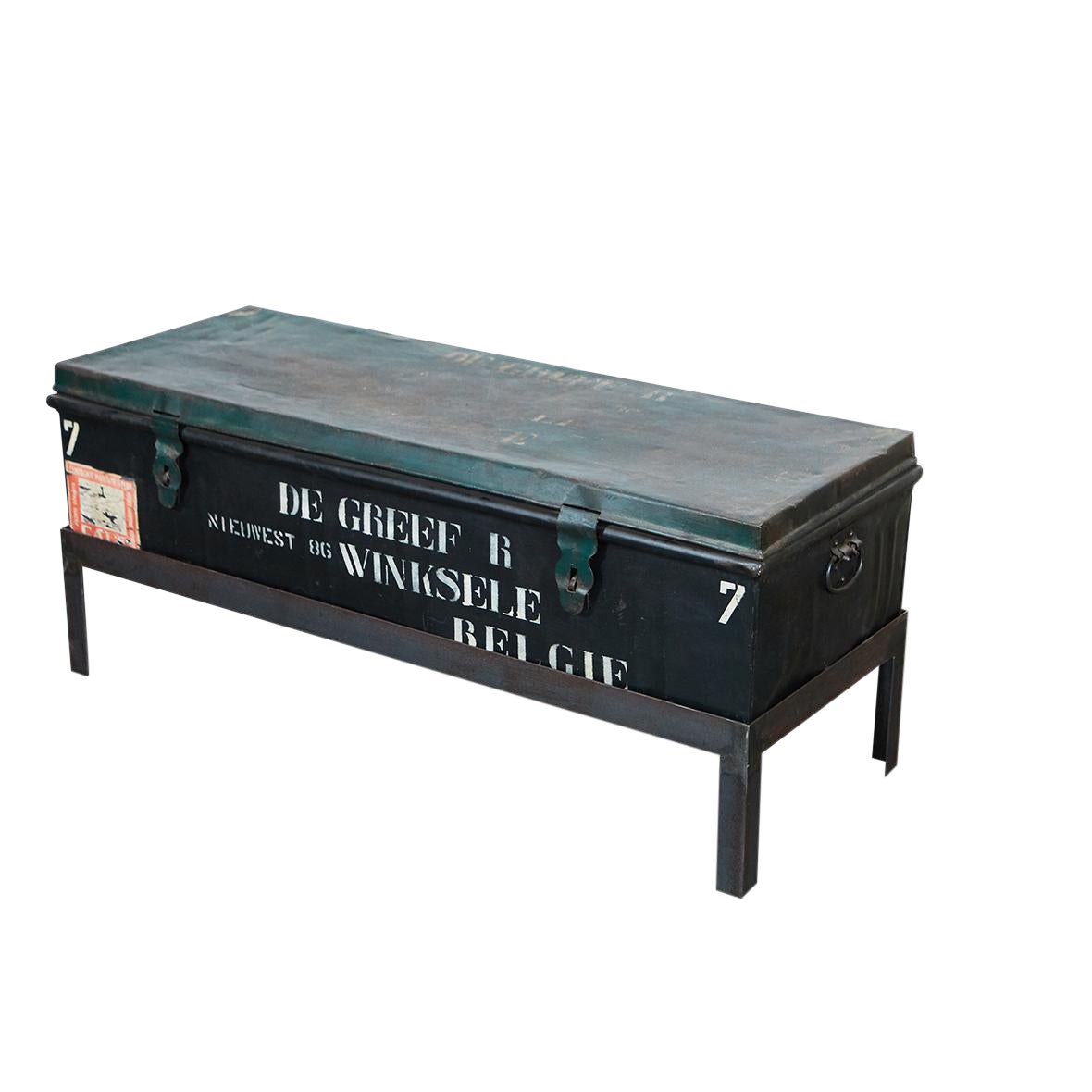 Belgian Military Trunk Into Coffee Table Chairish