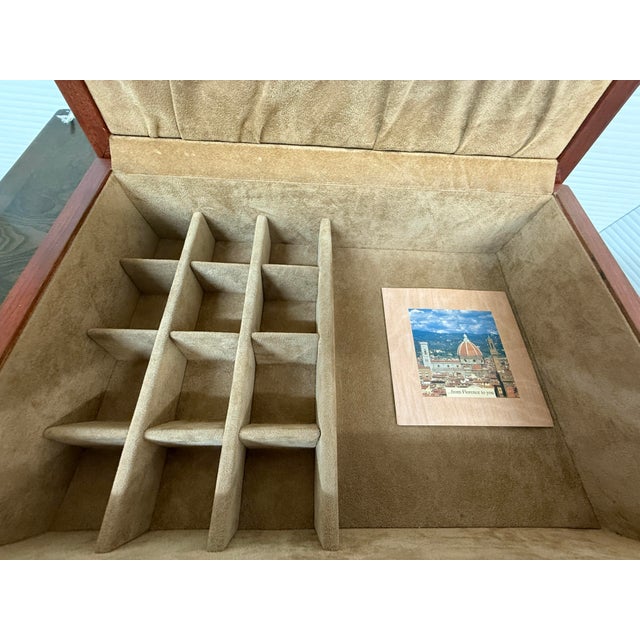 Black Agresti Luxury Burl Wood Jewelry Box For Sale - Image 8 of 12