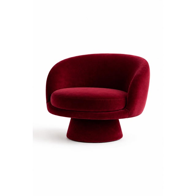 Batik Burgundy Velvet Chair by Alexandre Ligios For Sale - Image 6 of 12