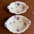 Rose Pair of Antique Job Ridgway Cauldon Place Double-Handled Trays, Pattern B1154, Circa 1808-1814 For Sale - Image 8 of 12