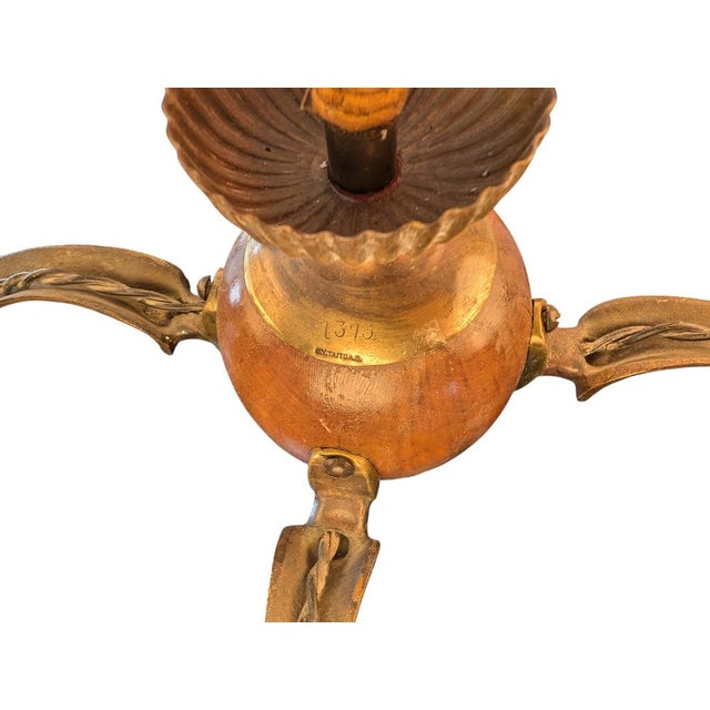 Brown Model 1373/4 Four Arm Chandelier by Paavo Tynell Taito Oy for Oy Taito Ab, 1940s For Sale - Image 8 of 12