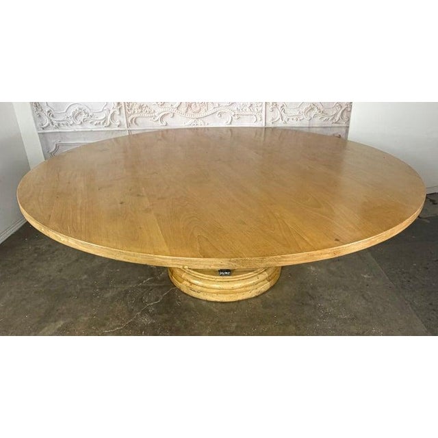 French Provincial French Neoclassical Dining Table- Acanthus Pedestal For Sale - Image 3 of 18