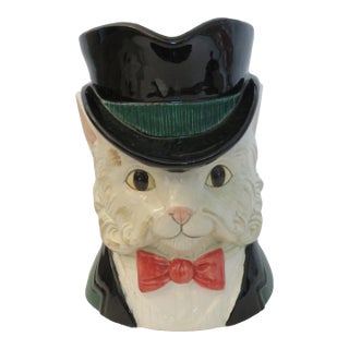 Fitz & Floyd 1988 Kittens of Knightbridge Victorian Cat Sculpted Pitcher For Sale