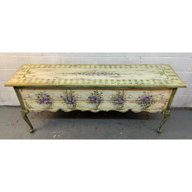 Bring timeless Southern elegance to your home with this stunning vintage console table by Habersham, renowned for its...