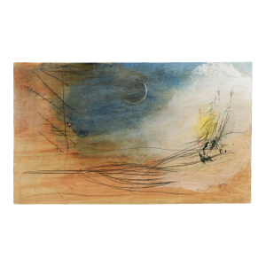 2007 George Turner Abstract Evening Landscape Painting on Wood