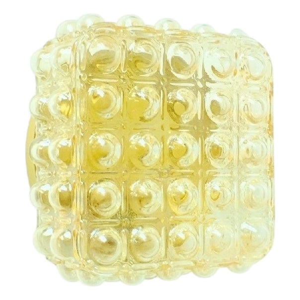 Mid-Century Modern Amber Bubble Glass Wall Lights attributed to Helena Tynell for Limburg, 1970s For Sale