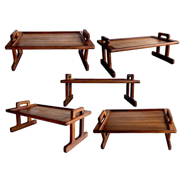 Chestnut Vintage Dansk Teak Wood Breakfast/Laptop Tray For Sale - Image 8 of 12