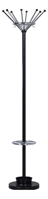 Model 1016 Coat Rack in Chrome and Black Steel by W.H. Gispen for Dutch Originals, 2010s