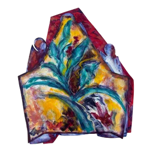 1990s Abstract Multi Layer Original Cut-Out Wall Art Entitled "Ave Maria"