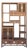 Asian Inspired Asymmetrical Light Brown Shelving Display Cabinet Divider For Sale