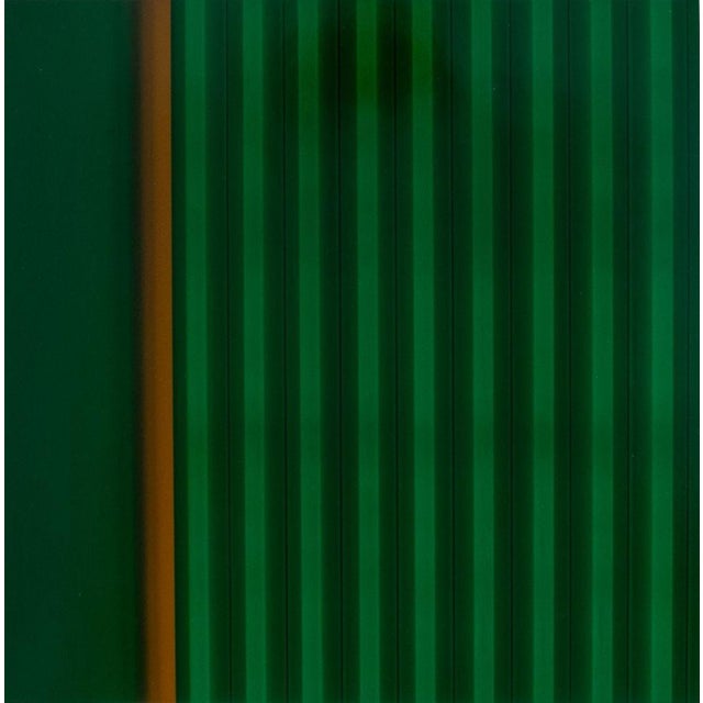 Anne Sager (American, 1930-2024), Abstraction in Green, Digital Composition, Chromogenic Print, signed lower right, in...