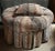 Custom Animal Print Tufted Skirted Ottoman Cocktail Table With Matching Pillow For Sale - Image 4 of 8