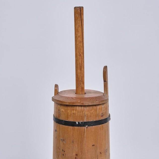Antique Butter Grinder in Oak and Steel, 1860s For Sale - Image 3 of 9