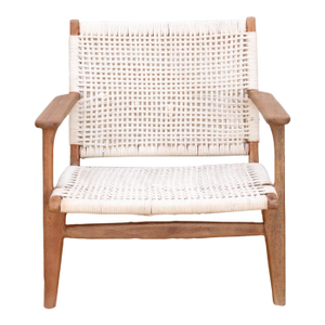 Mid-Century Classic, Wood & Woven Arm Chair