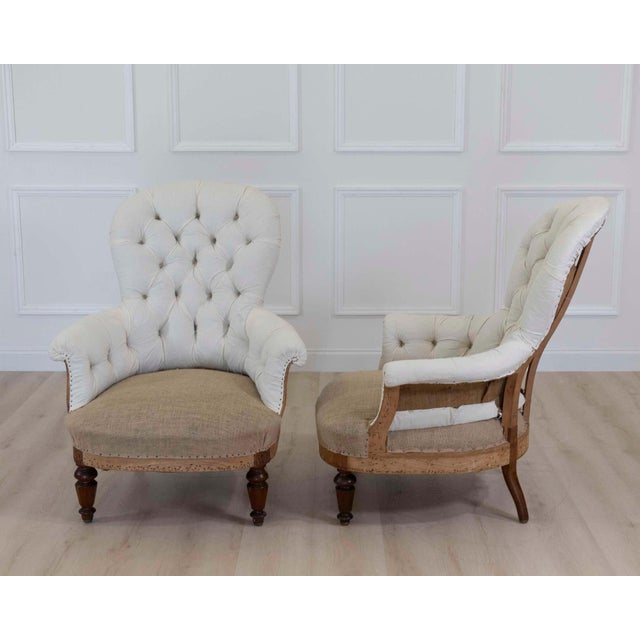 Pair of 20th Century French Chairs, Ready to Upholster For Sale - Image 11 of 13