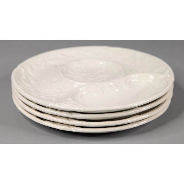 Farmhouse 1940s French Gien Majolica Artichoke Plate For Sale - Image 3 of 5