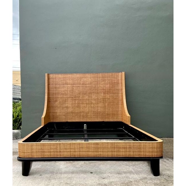 Transform your bedroom into a serene sanctuary with this striking vintage queen bed, a masterful blend of Coastal Modern...