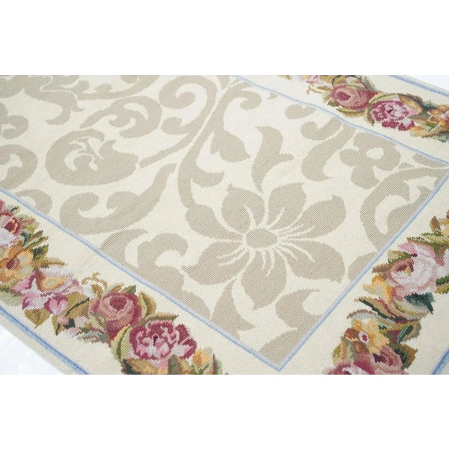 Textile Needle Point Runner 2'6'' X 9'10'' For Sale - Image 7 of 10